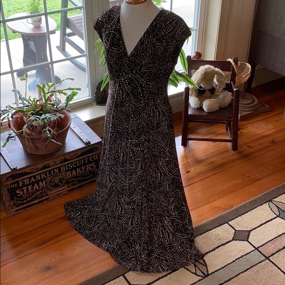 Size10 Brown Multi Jones New York Mid Length Dress - Picture 2 of 6